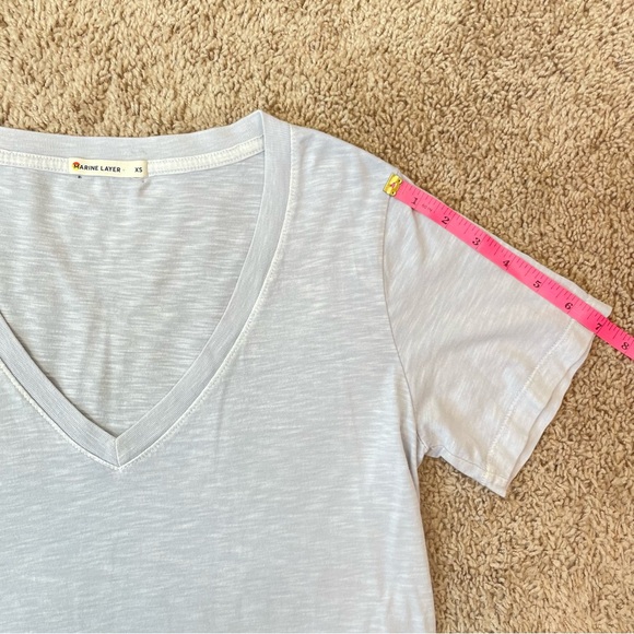 Marine Layer Boyfriend V-Neck Tee Short Sleeve Women’s T-Shirt in Size XS - Picture 11 of 16
